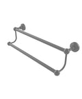 Waverly Place 36 Inch Double Towel Bar In Matte Gray For Real Cool Bathroom Vibe, Solid Brass Construction with two bars visible