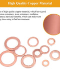 Copper Washers Kit 228-Piece Set Must-Have 10 Sizes M5 M6 M8 M10 M12 M14 M16 Flat And Sealing