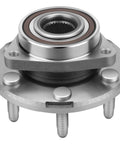 Front And Rear Wheel Hub Bearing Assembly With ABS 6 Lugs Gearhead Approved Direct Fit Replacement For Buick Enclave 2008 To 2016 Chevy Traverse 2009 To 2016 GMC Acadia 2007 To 2016 Saturn Outlook 2007 To 2010 metal hub close-up