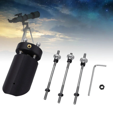 Newtonian Reflector Telescope Mount With ABS Iron Rod Holder for 35mm Mirror and 160mm Tube, DIY components displayed