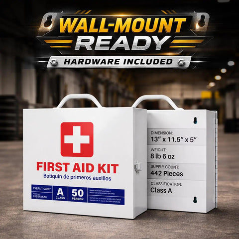 Wall-mount ready 2-Shelf OSHA Compliant First Aid Kit Cabinet For 50 People ANSI Class A Emergency Cabinet in factory