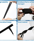Close-up of Winter Ski Gloves With Elastic Wrist Straps And Safety Straps For Snowboarding And Mountaineering Includes Keychains Durable Outdoor Gear For Men Built For Tough Conditions showing high elasticity and durability of the straps.