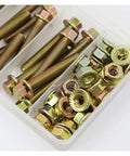 56 Pieces M8 Bolts And Nuts Kit With Flange Hex Head, Lengths From 20 To 50mm, Grade 8.8 Alloy Steel Metric Fasteners