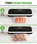 Automatic Vacuum Sealer For Food Storage With Starter Kit And Quick Start Guide Compact Kitchen Gadget with dry and moist modes
