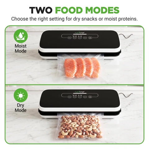 Automatic Vacuum Sealer For Food Storage With Starter Kit And Quick Start Guide Compact Kitchen Gadget with dry and moist modes