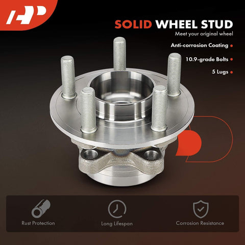 Front Wheel Bearing And Hub Assembly For Ford Explorer 2020 Through 2023 And Lincoln Aviator 2020 Through 2022 RWD Five Lug Wheel Hub