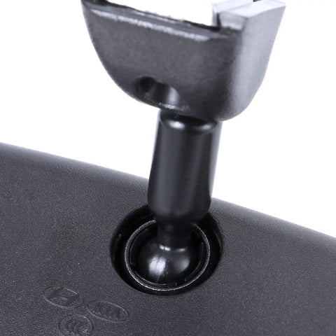 Close-up of Hyundai and Kia Day Night Interior Rear View Mirror mount mechanism, OEM style mirror compatible with Sedona, Optima, Soul.