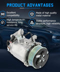 High Output Ac Compressor With Clutch 4920Ac for Acura RDX and Honda Civic, featuring 7-groove pulley and high-quality metal.