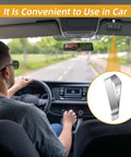 Universal Stainless Steel Garage Door Opener Clip And Sun Visor Clip Replacement For Remote Openers Emergency Release Reinforcement To Stop Fishing Attacks Easy Install Home Security Upgrade Visor Accessories shown in use in a car.