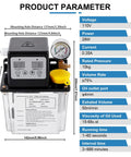 Front view of an Automatic Lubrication Pump With 0 To 1.6 MPa Pressure Gauge And Low Oil Level Alarm 110V Digital CNC Oil Pump.