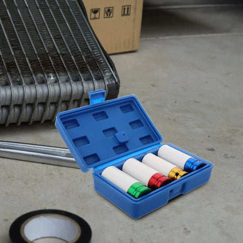 Top Notch Exaombre Impact Lug Nut Socket Set With Colorcoded Drive Rivet Sleeves And Inserts For Rim Protection And Easy Auto Repair Work in blue case