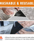 Using Non Slip Rug Tape For Area Rugs On Hardwood Floors And Tile, Reusable Carpet Tape With Triangle Anti Slip Design.