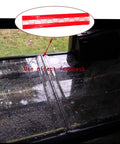 Transparent Acrylic Piano Hinge 300mm Long Self Adhesive 3mm Thick for DIY Boxes and Aquariums, installed view on glass surface