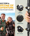 100 Percent Carbon Fiber Trekking Poles For Serious Hikes Lightweight Trail Ready Collapsible Hiking Poles With Cork And EVA Foam Grips.