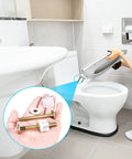 Universal Toilet Seat Screws Replacement Kit With Premium Steel Bolts, Metal Washers And Plastic Nuts shown with installation view