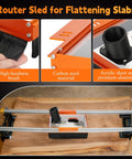 20Mm Linear Rail Router Sled Slide Connector With Dust Collection For SBR20UU And SCS20UU Blocks on wooden slab
