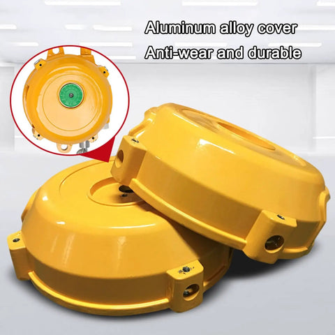 Heavy Duty Retractable Spring Balancer and Tool Holder with 1.5 Meter Wire Rope and Hook for Workshop and Auto Shop Adjustable Tension for 15 to 22 Kilogram Load Space Saving Hanging Equipment, aluminum alloy cover