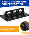 Killer LS Engine Lift Plate Forged From 6mm Alloy Steel Includes Full Hardware Set For Drop Direct Into Custom Builds showing dimensions and hole patterns.