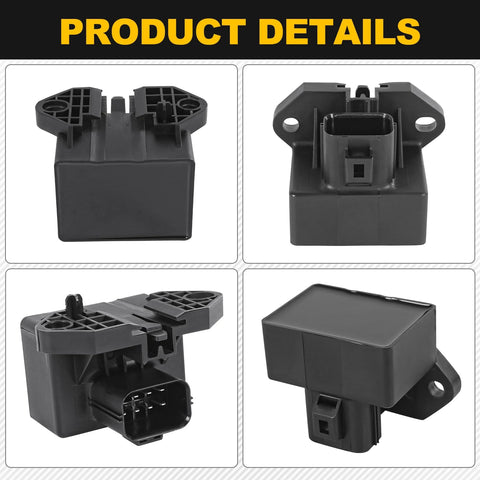 Ford Fuel Pump Relay Module Replacement for Ford E150 E250 E350 E450 601-225 1R2383, black plastic housing, direct replacement.