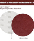 Get Your Project Done With A Killer 10-Pack Of 6-Inch Sanding Discs featuring visible P80 grit marking on one disc.
