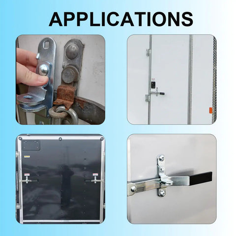 Badass Cargo Trailer Door Latch 2 Pack, Heavy Duty 14 Gauge Steel Lock With Hasp, Built Tough For Utility Trailers, Top Shelf Theft Proof Design That Keeps Your Rig Secure