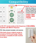 Compatibility instructions for Ceiling Fan Remote With Light Dimmer And 3 Speed Wall Control Replacement For TR326A Receivers.