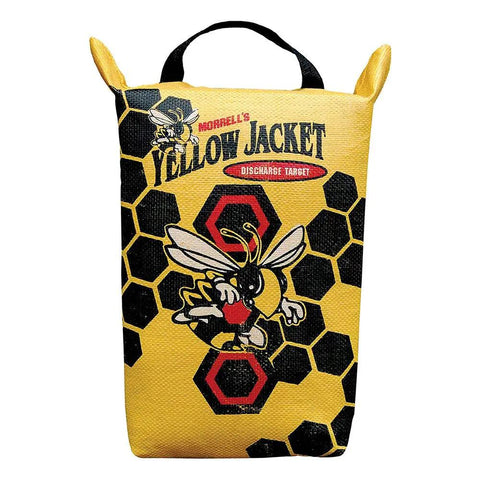 Yellow Jacket Rugged Weather Resistant Archery Discharge Target Bag showing bee design with handle