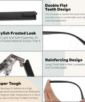 Universal Eyeglass Temple Arms One Pair Sturdy Tr90 Replacement Kit With Brass Screws Anti Slip Nose Pads And Precision Tool with double flat teeth design.
