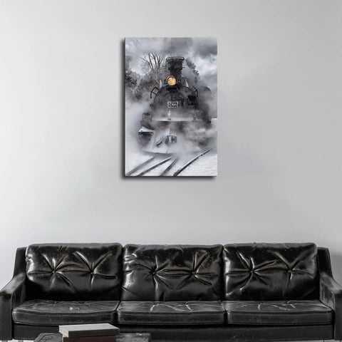 Dope Vintage Steam Locomotive Train Wall Art Canvas Print For Living Room Bedroom Kitchen Bathroom Modern Home Decor 12X18