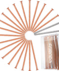 20 Pcs Pure Copper Nails For Killing Trees Kit, 3.5 Inch Spikes arranged in a circle with 2 large steel nails and storage box visible