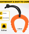 Six Piece Heavy Duty Tactical Door Stopper Kit For First Responders And Home Safety Solid Wedge with orange grip, 1.25 inch width.