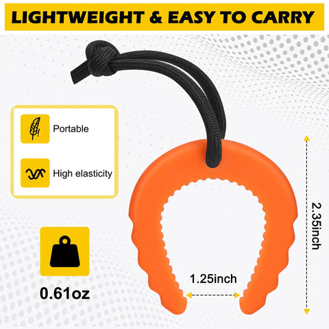 Six Piece Heavy Duty Tactical Door Stopper Kit For First Responders And Home Safety Solid Wedge with orange grip, 1.25 inch width.
