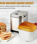 Rectangle Bread Machine Baking Bucket For Two Pound Loaf Dough Dead Simple Twist Lock Design Heavy Duty Kitchen Workhorse.