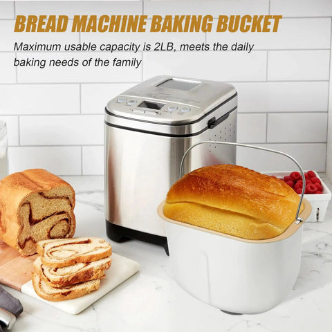 Rectangle Bread Machine Baking Bucket For Two Pound Loaf Dough Dead Simple Twist Lock Design Heavy Duty Kitchen Workhorse.