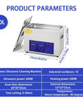 Kick It Clean With This Badass 4.5L Professional Ultrasonic Cleaner Featuring A Digital Timer And Heater At 40Khz, 30L stainless steel cleaner.