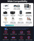 Drone Power Station Portable Charger 100Wh 27000mAh On The Go With 5 USB Ports USB C USB A AC Outlet LCD Screen compatibility chart