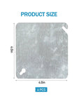4 Inch Square Beefy Metal Electrical Box Cover Plates Set Of 4 Blank Junction Box Covers In Solid Cold Rolled Steel product size image