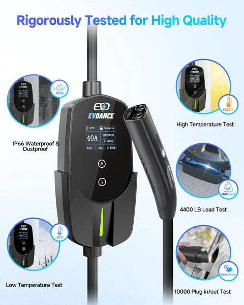Tesla Level 2 EV Charger For Home, 40A Fast 9.6kW Charging Station with durability tests details