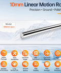 Precision Ground 2pcs 10mm X 300mm Linear Motion Rods Shaft Guide Rail for smooth sliding applications and DIY projects.