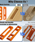 Comparison of Heavy Duty Hidden Door Hinges With Mold showing durability and mold slotting efficiency in orange material.
