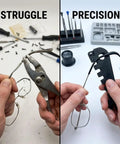 Comparison of using a plier and Eyeglass Temple Bend Repair Tool For Loose Or Distorted Frames Plastic Eyeglasses Frame Adjuster