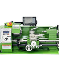 Heavy Duty 8X16 Benchtop Metal Lathe With 1100W Motor Slick Variable Speed 50 To 2500Rpm Digital Readout showing control panel and motor.