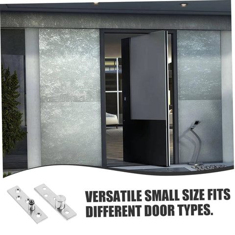 360 Degree Rotation Pivot Hinge Set 2 Pairs Heavy Duty Stainless Steel Concealed Door Hinge installed on a modern door
