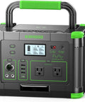 Massive 999Wh Portable Power Station with 1000W Pure Sine Wave AC Output and 2000W Peak, 60W USB C PD, Ten Ports