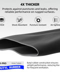 Heavy Duty 13x6.50-6 Inner Tube With TR-13 Straight Valve For Razor Dirt Quad ATV Golf Cart Riding Mower Tractor Trailer Snow Blower Wheelbarrow And More 4 Pack, showing butyl rubber material and puncture resistance