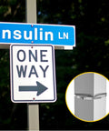 2 Pack Sign Mounting Brackets For Large Poles Adjustable Street Sign Hardware With Pole Clamps on street sign pole