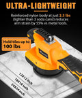 Ultra Lightweight Tile Vibration Tool With Suction Cup 2.3 Lb Workhorse on large tile, holds up to 100 lbs.