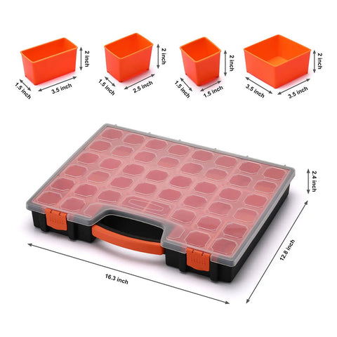 Two Pack 22 Compartment Toolbox Organizer Set For Hardware Nuts Bolts Nails And Small Tools Built Tough As Nails Durable Plastic Storage Case