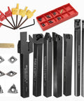 CNC Lathe Tool Holder CLCR 10mm Boring Bar Set With 7 Carbide Inserts And 7 Wrenches For Turning DZ17 Pro Grade Heavy Duty Cutting Tooling Kit
