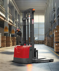 Heavy Duty Electric Pallet Stacker Delivering 3300 Lbs Capacity And 118 Inch Lift Height For Tight Warehouses With No Sweat Maneuvering in warehouse